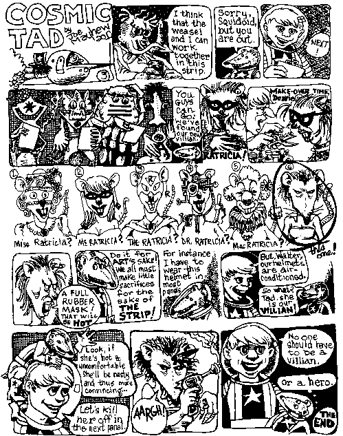 [Cosmic Tad Cartoon strip by Joe Mayhew]